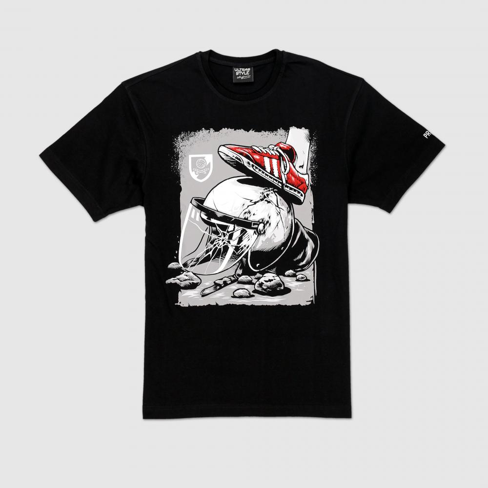 USW038BR Shoe and helmet BLACK-RED SHOE T-SHIRT